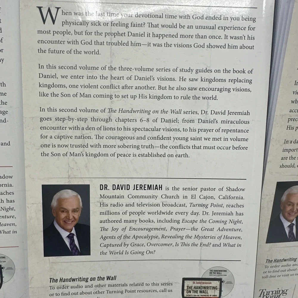David Jeremiah The Handwriting on the Wall Daniel Study Guides Vol 1-3